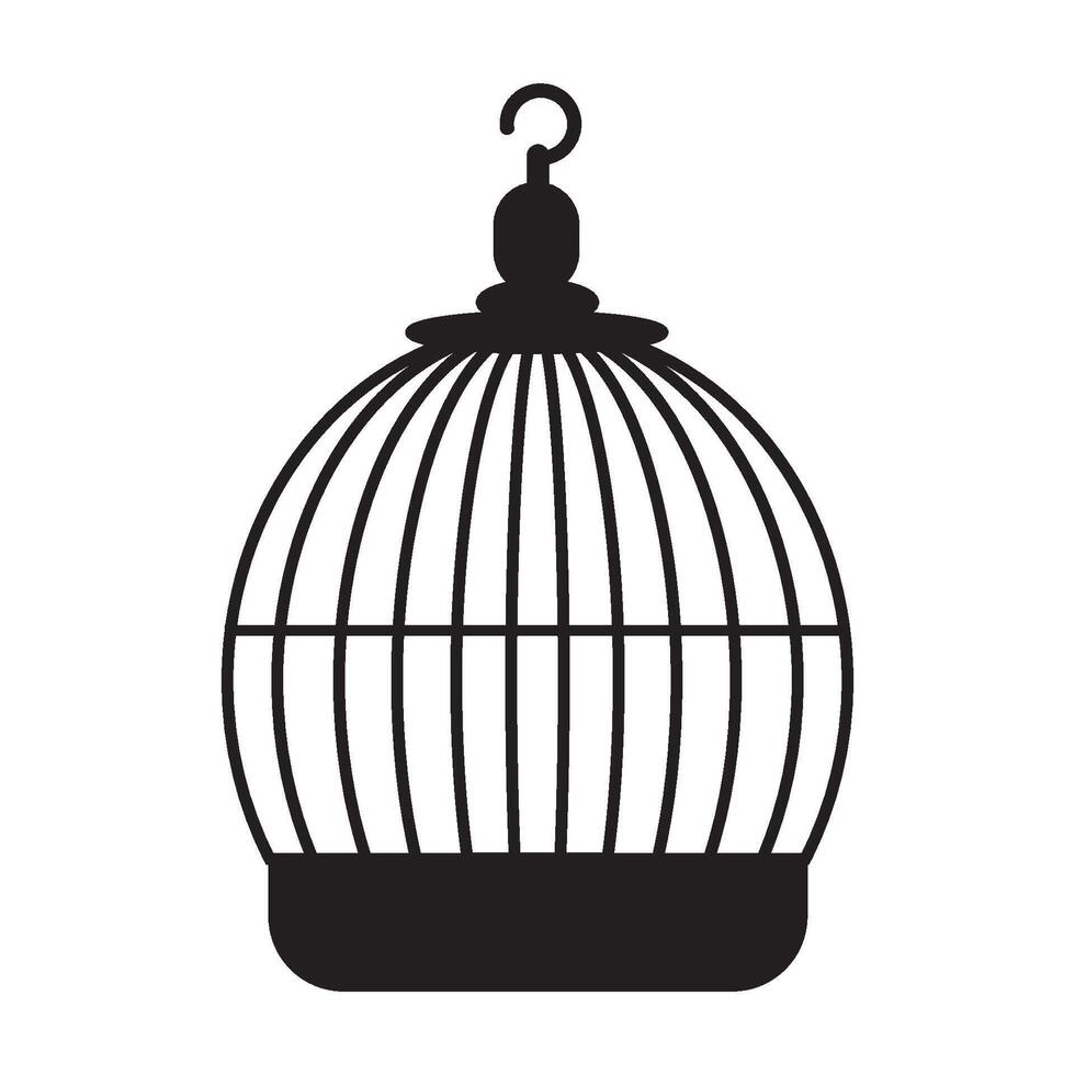 vogel kooi icoon logo vector ontwerp sjabloon
