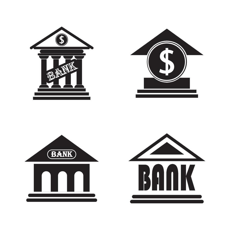 bank icoon logo vector ontwerp sjabloon