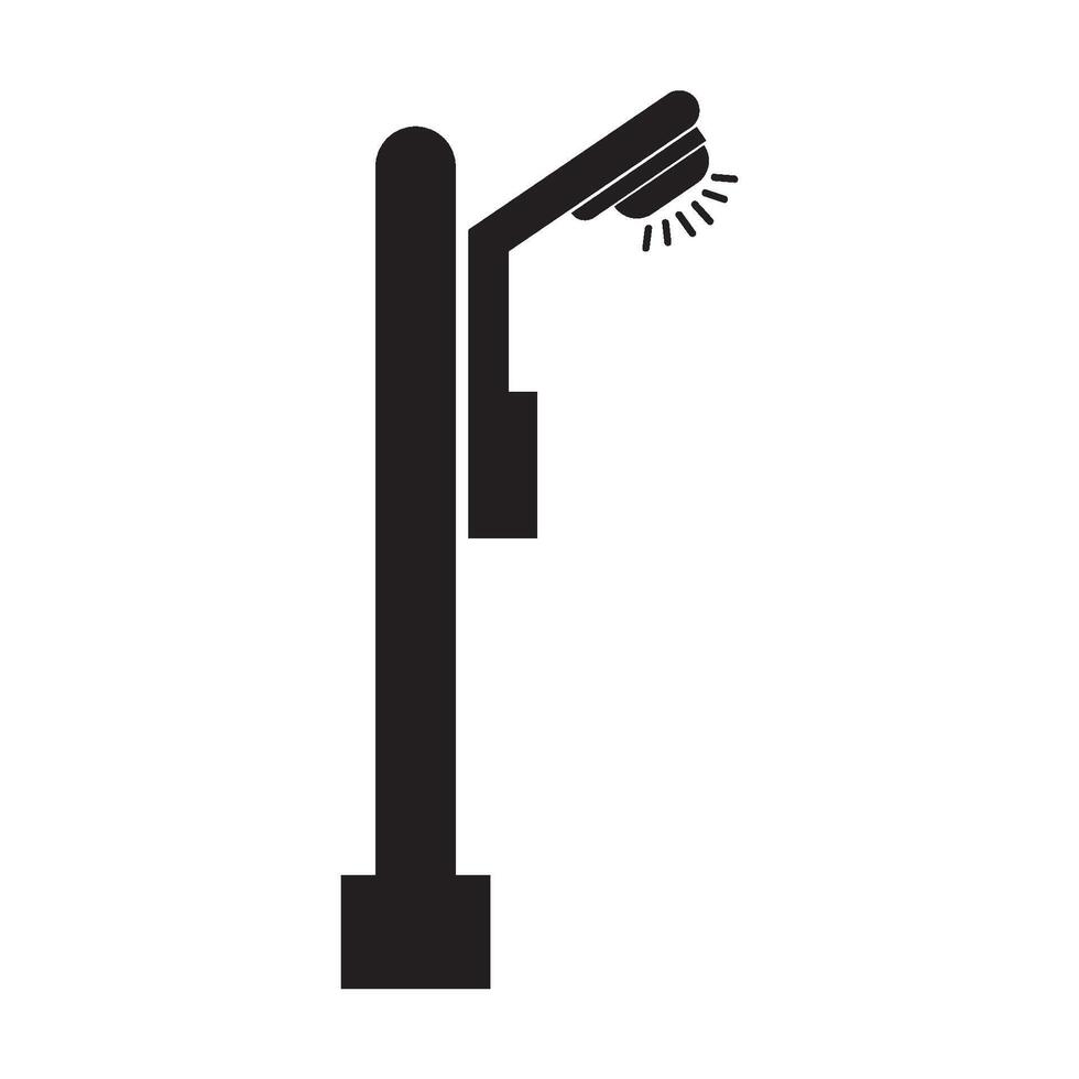 straat verlichting icoon logo vector ontwerp sjabloon