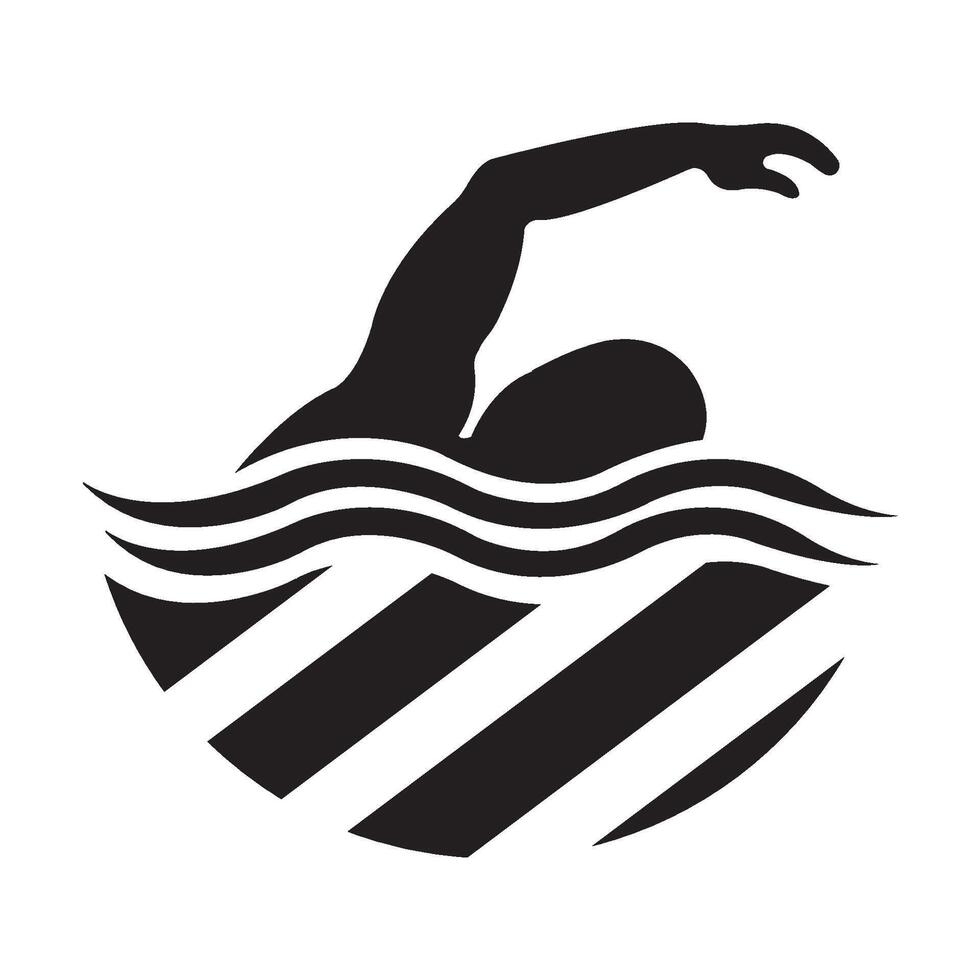 zwemmen icoon logo vector ontwerp sjabloon