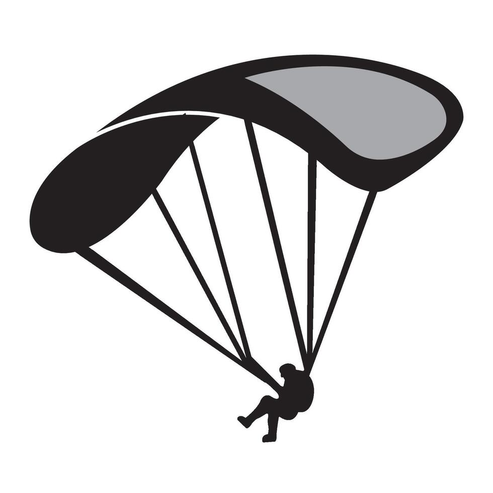 parachute icoon logo vector ontwerp sjabloon