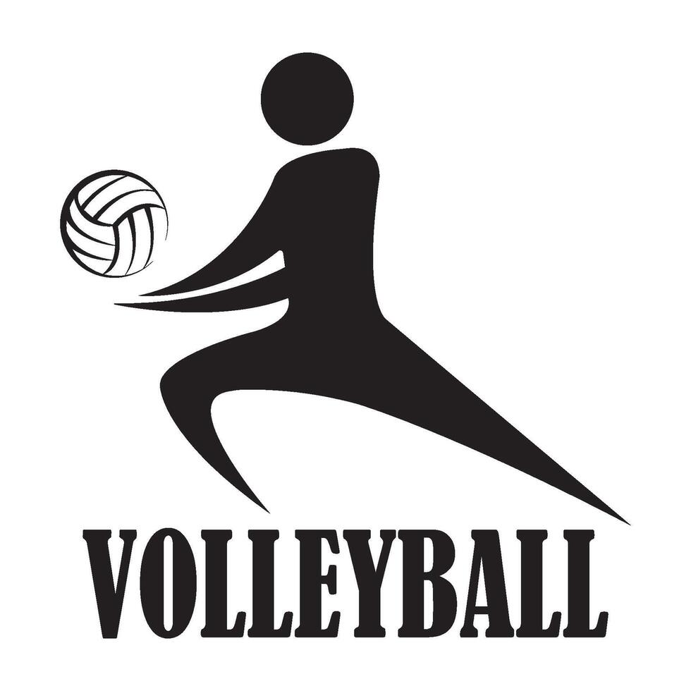 volley bal icoon logo vector ontwerp sjabloon