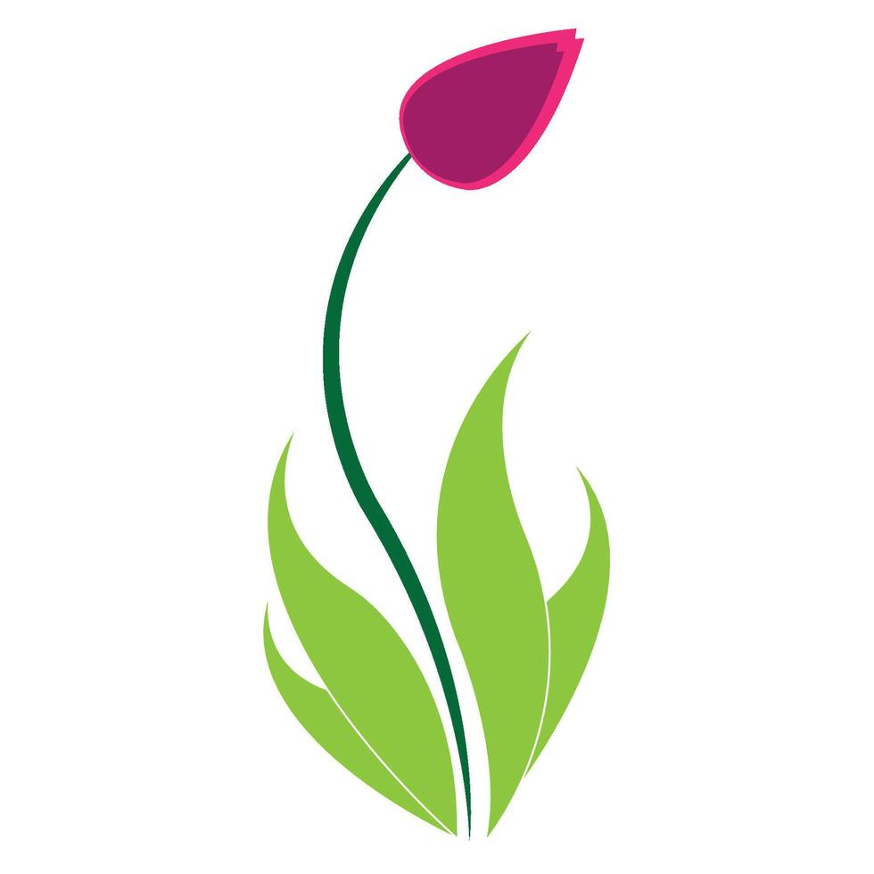 tulpen icoon logo vector ontwerp sjabloon