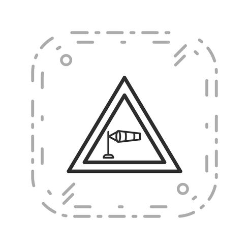 Vector Sterk dwarswindpictogram