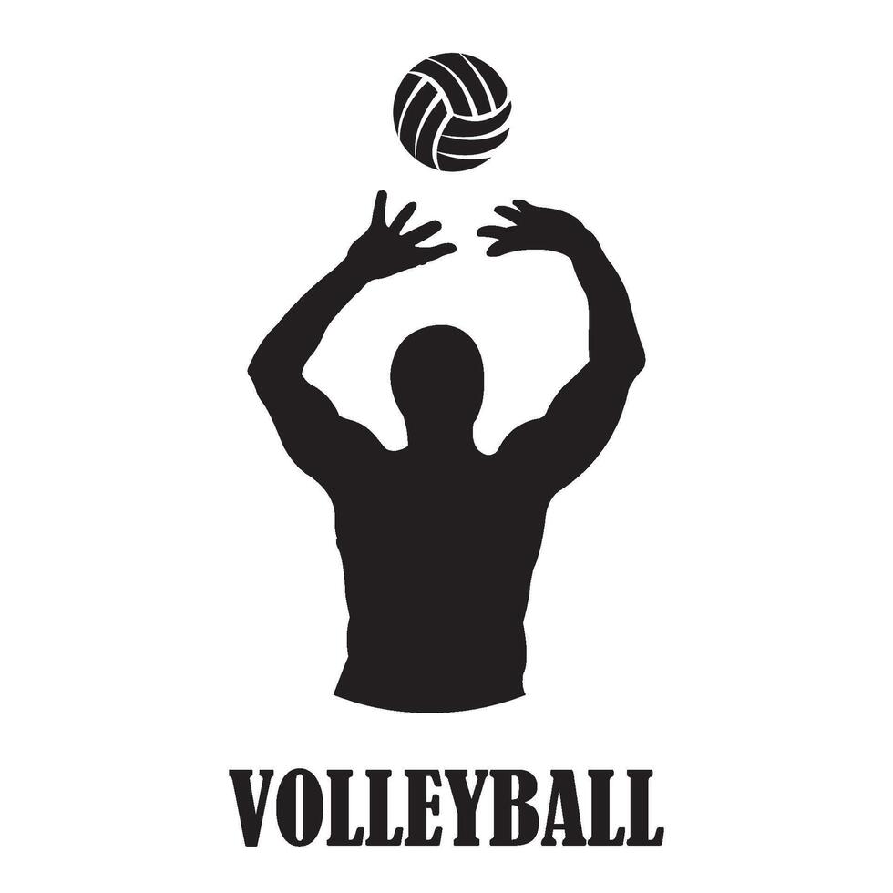 volley bal icoon logo vector ontwerp sjabloon