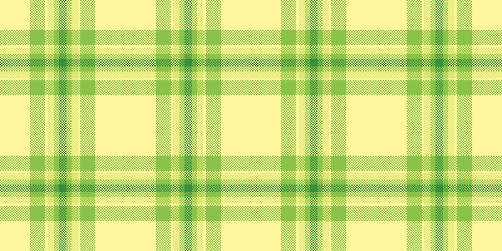 bandana structuur kleding stof tartan, geel patroon controleren vector. bladzijde naadloos textiel plaid achtergrond in groen en geel kleuren. vector