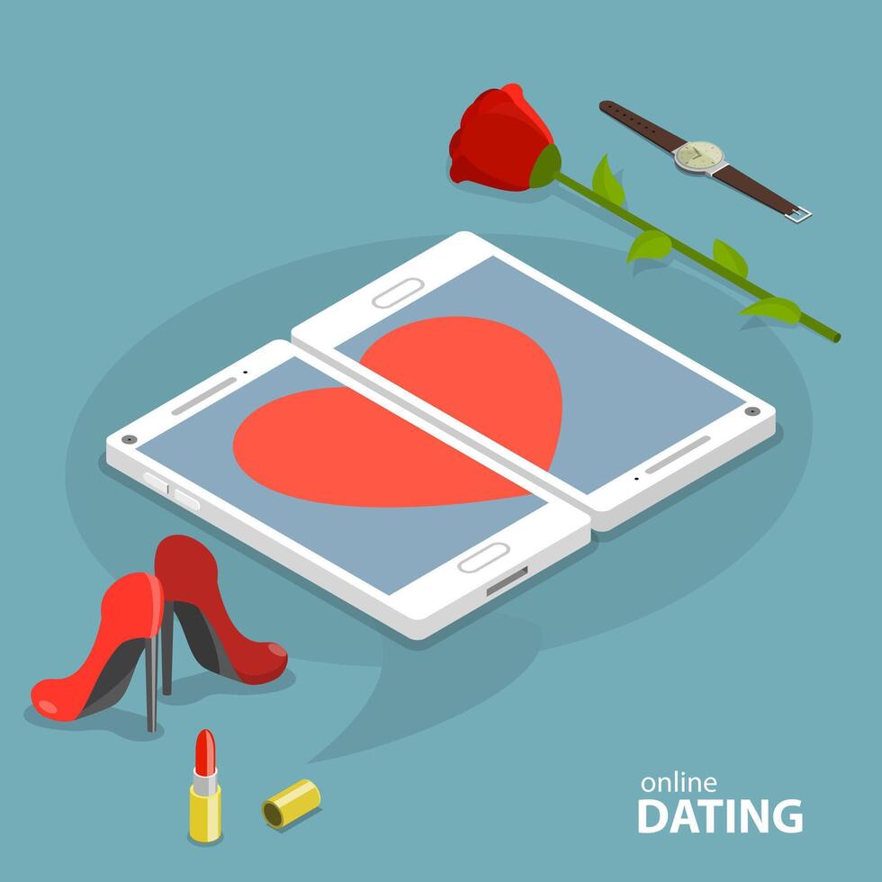 online dating vector dienstverleningsconcept.