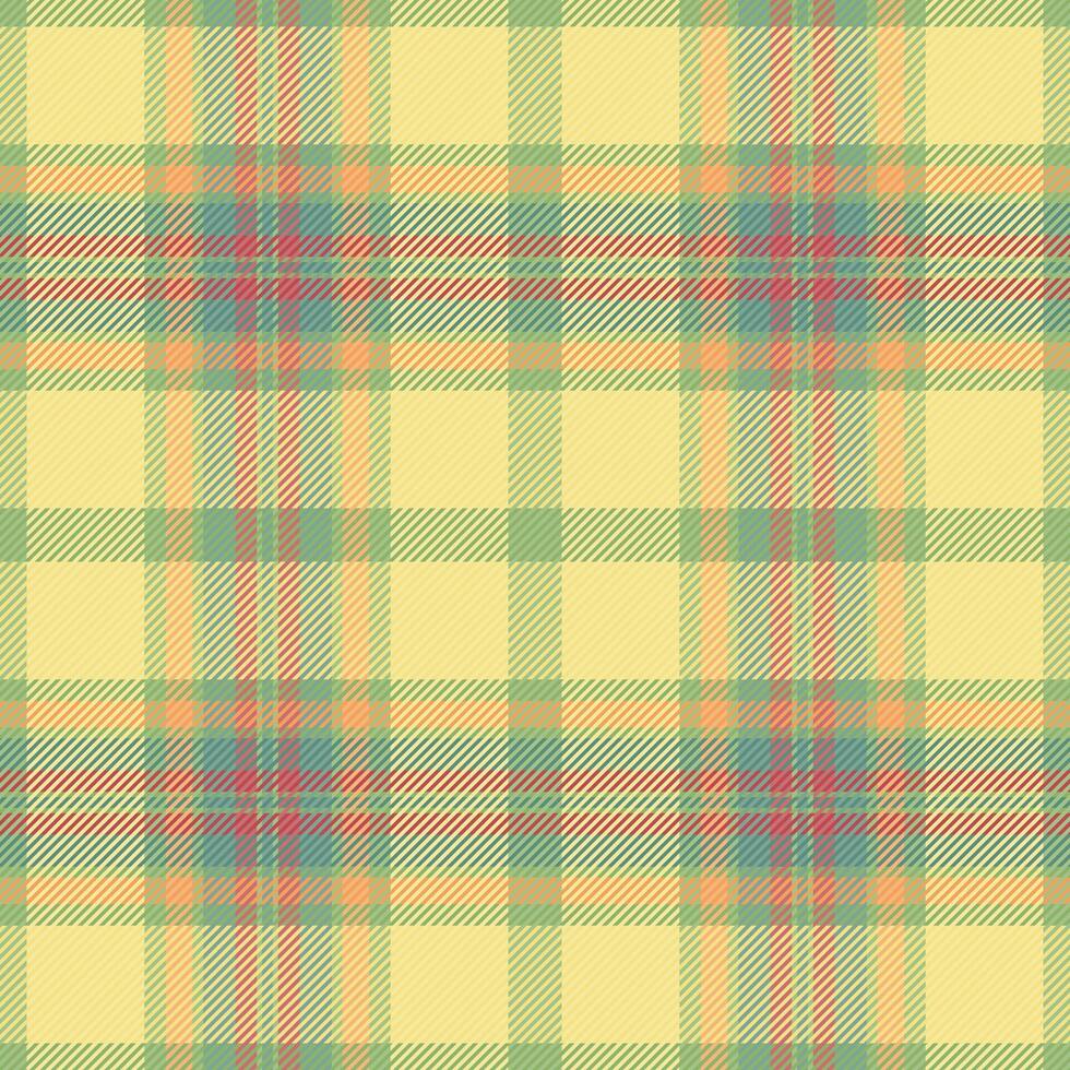 keuken naadloos vector textiel, kersttijd structuur patroon tartan. meetkundig plaid achtergrond controleren kleding stof in geel en groen kleuren.