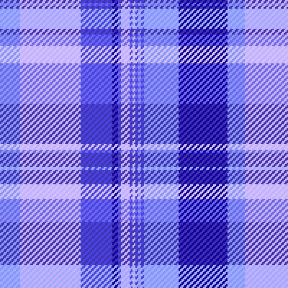 comfortabel naadloos textiel vector, grunge controleren plaid textuur. dun patroon Schotse ruit achtergrond kleding stof in indigo en blauw kleuren. vector