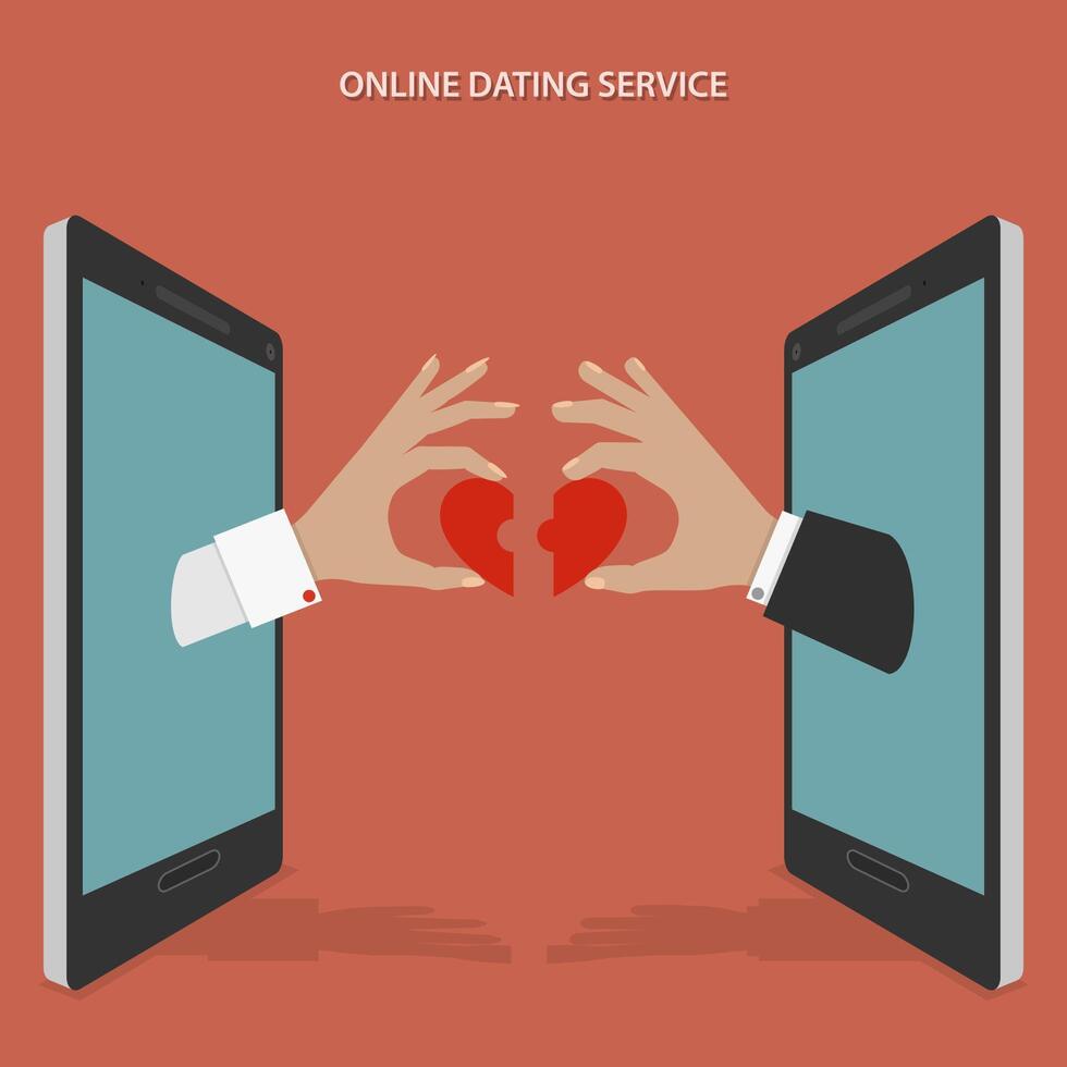 online dating vector dienstverleningsconcept.