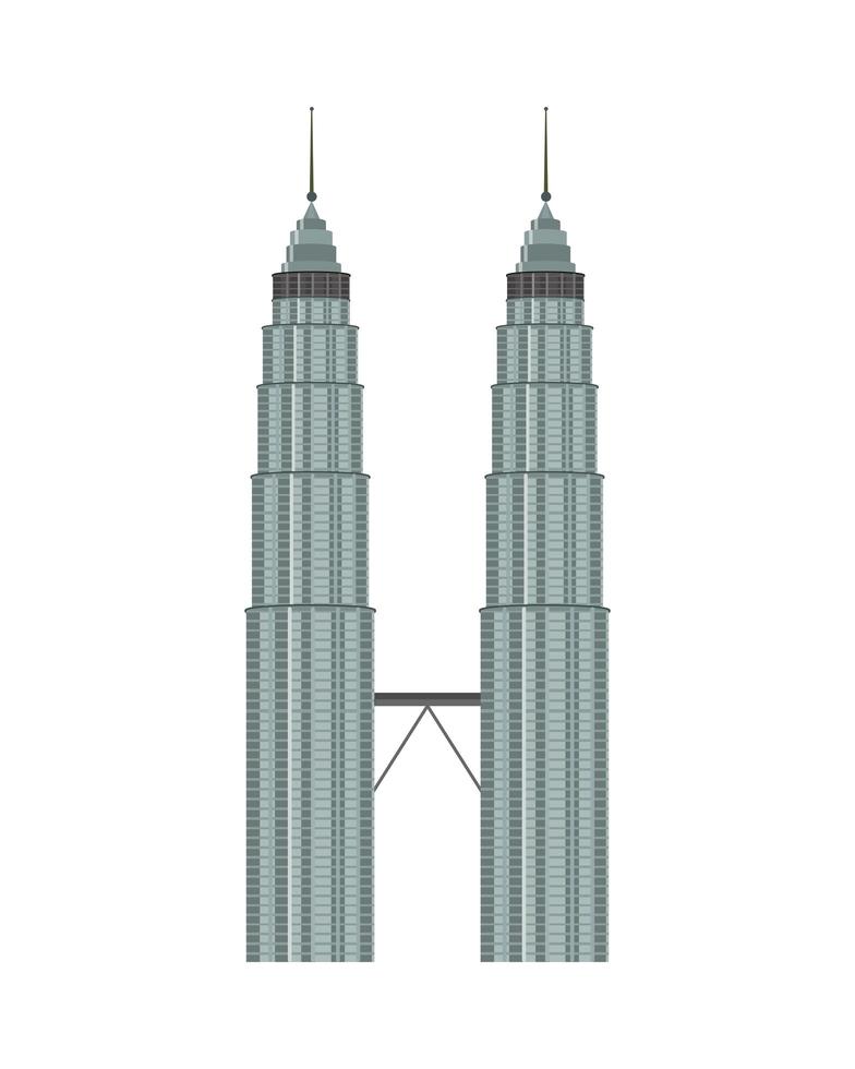 petronas twin towers vector