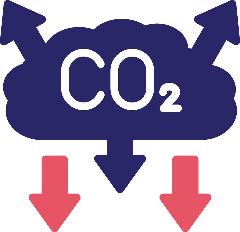 co2 verontreiniging vector icoon