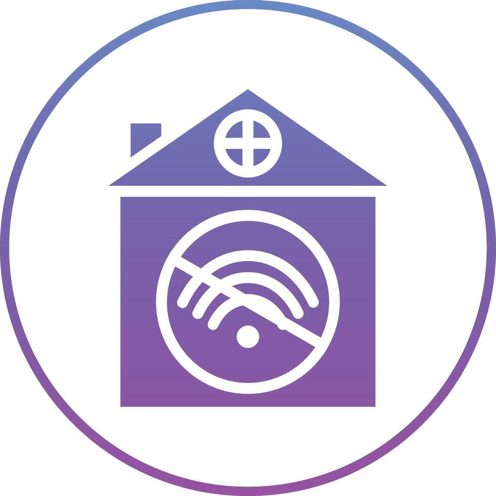 Nee Wifi huis vector icoon