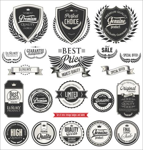 Retro vintage badges en labels-collectie vector