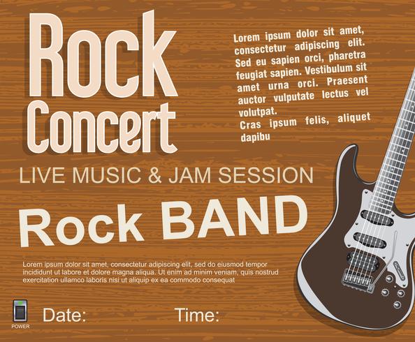 Rock concert retro vintage achtergrond vector