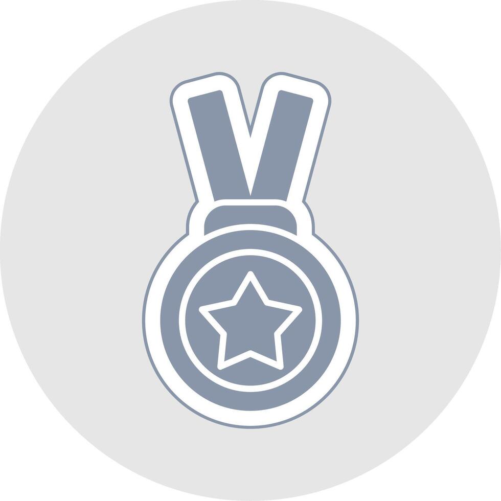goud medaille glyph veelkleurig sticker icoon vector