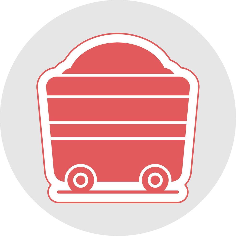 wagon glyph veelkleurig sticker icoon vector