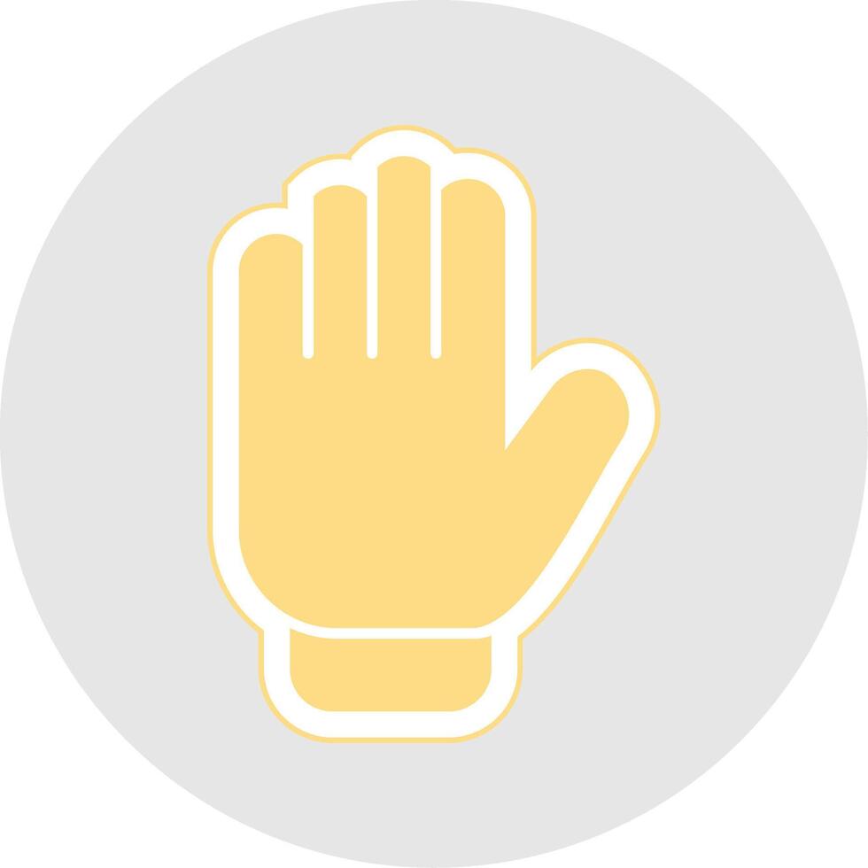 handschoenen glyph veelkleurig sticker icoon vector