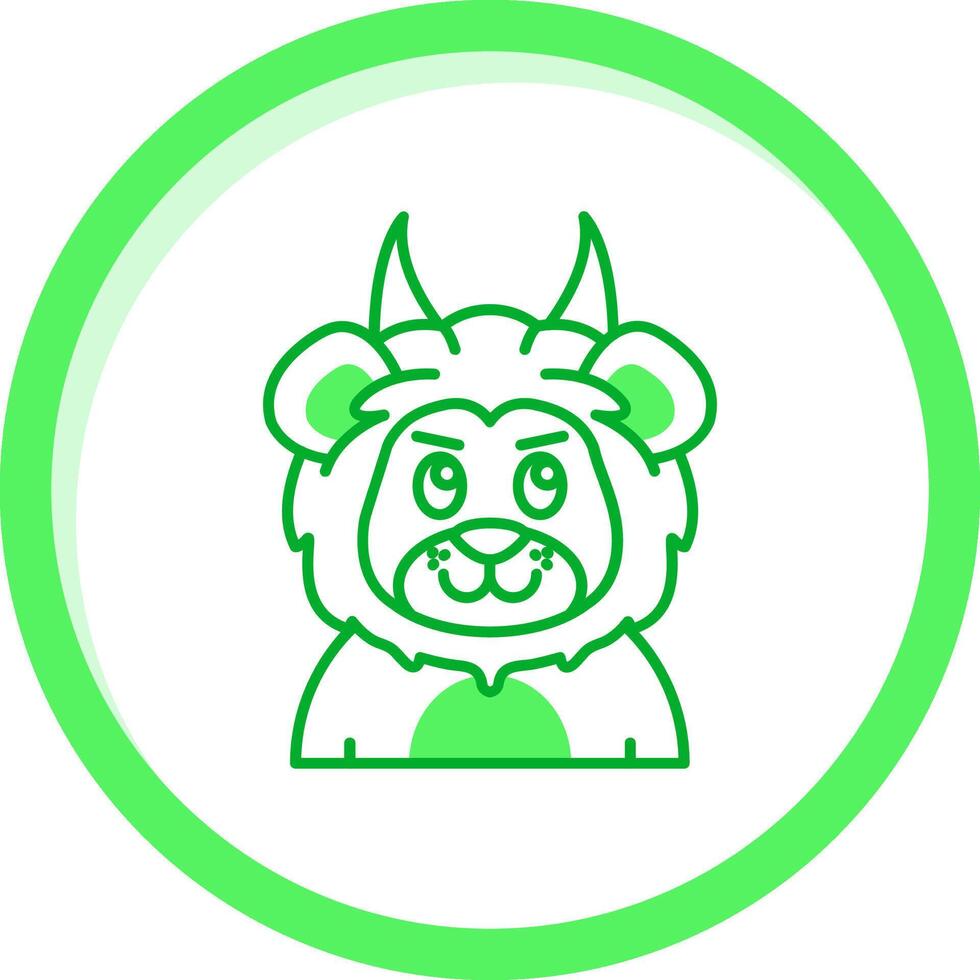 demon groen mengen icoon vector