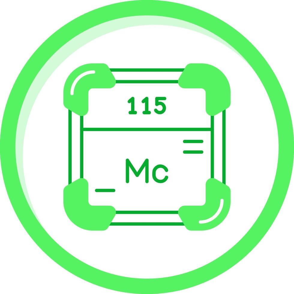 moscovium groen mengen icoon vector