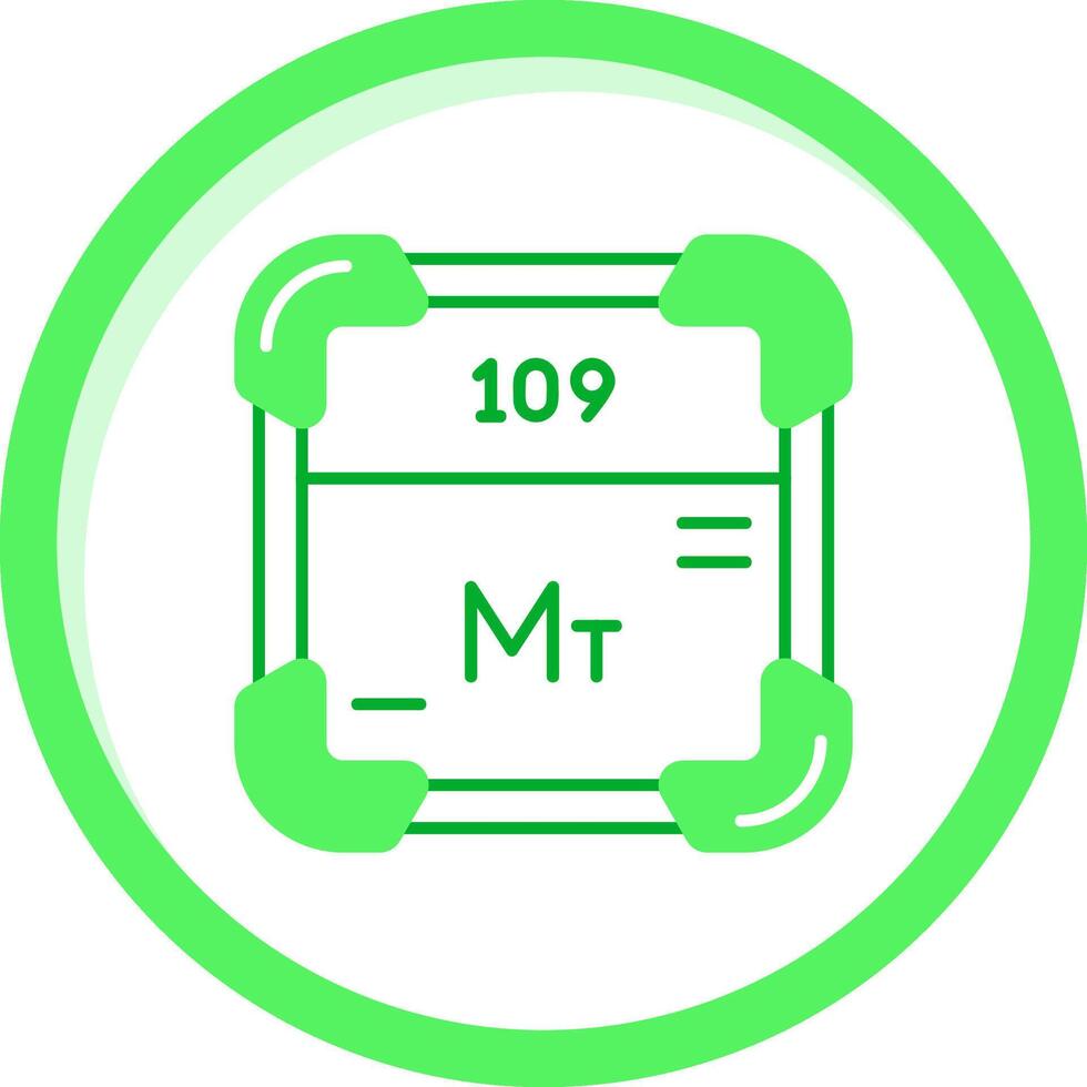 meitnerium groen mengen icoon vector