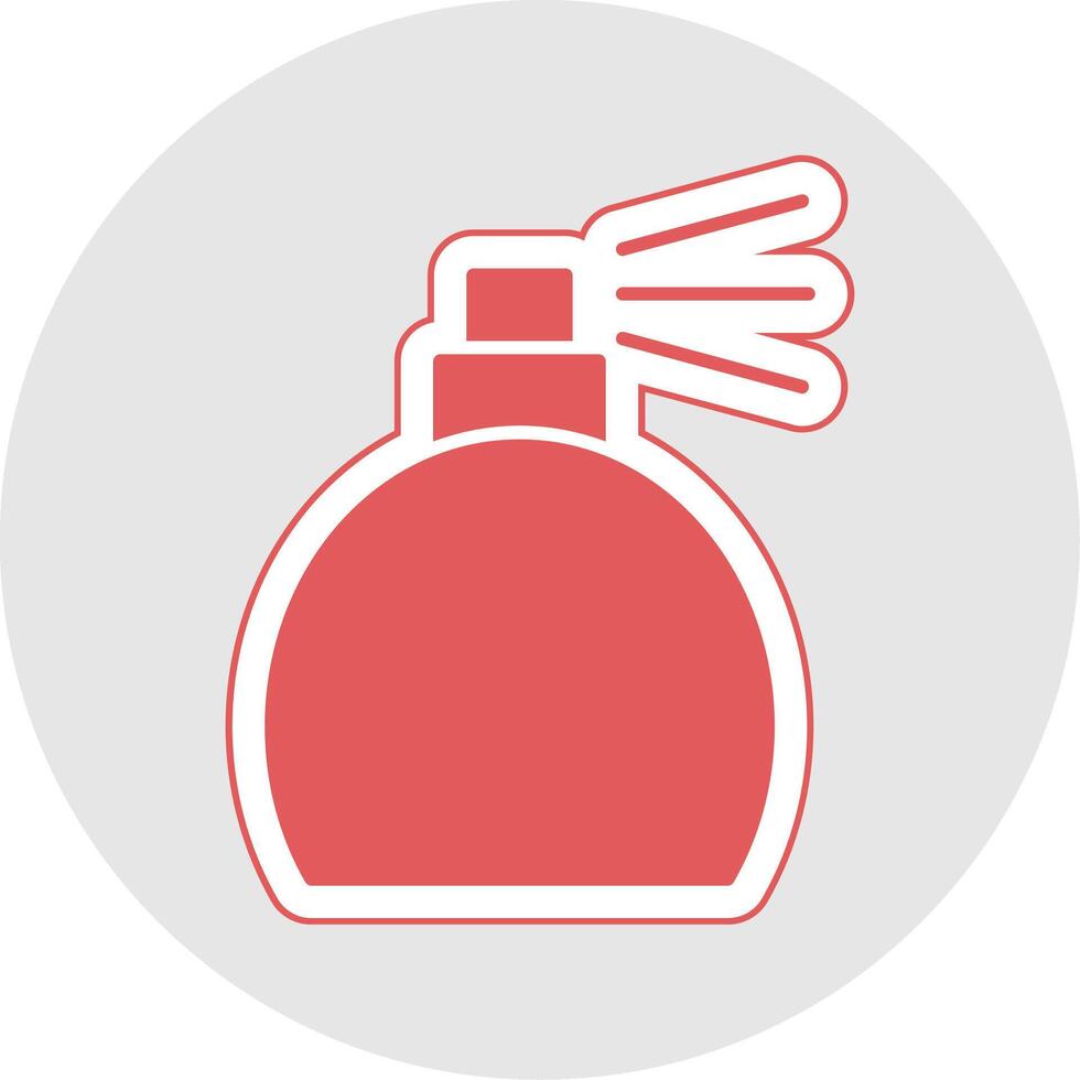 parfum fles glyph veelkleurig sticker icoon vector