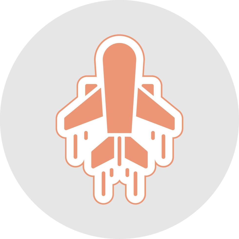 lucht vervoer glyph veelkleurig sticker icoon vector