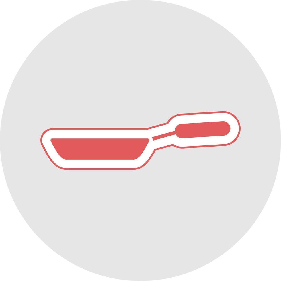 frituren pan glyph veelkleurig sticker icoon vector