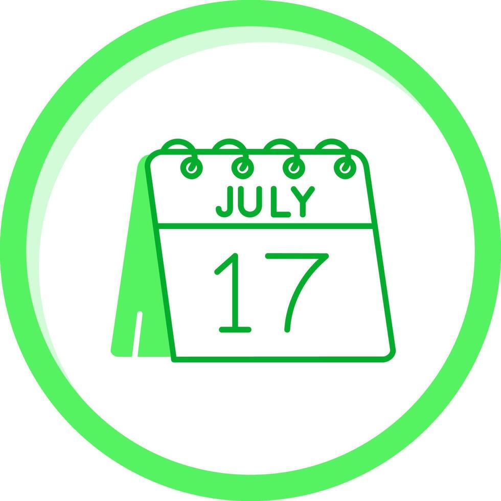 17e van juli groen mengen icoon vector