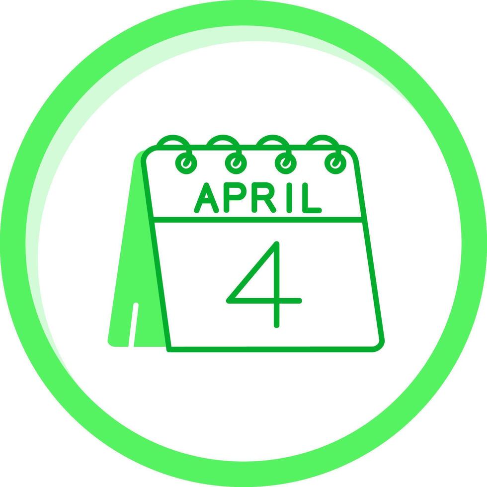 4e van april groen mengen icoon vector