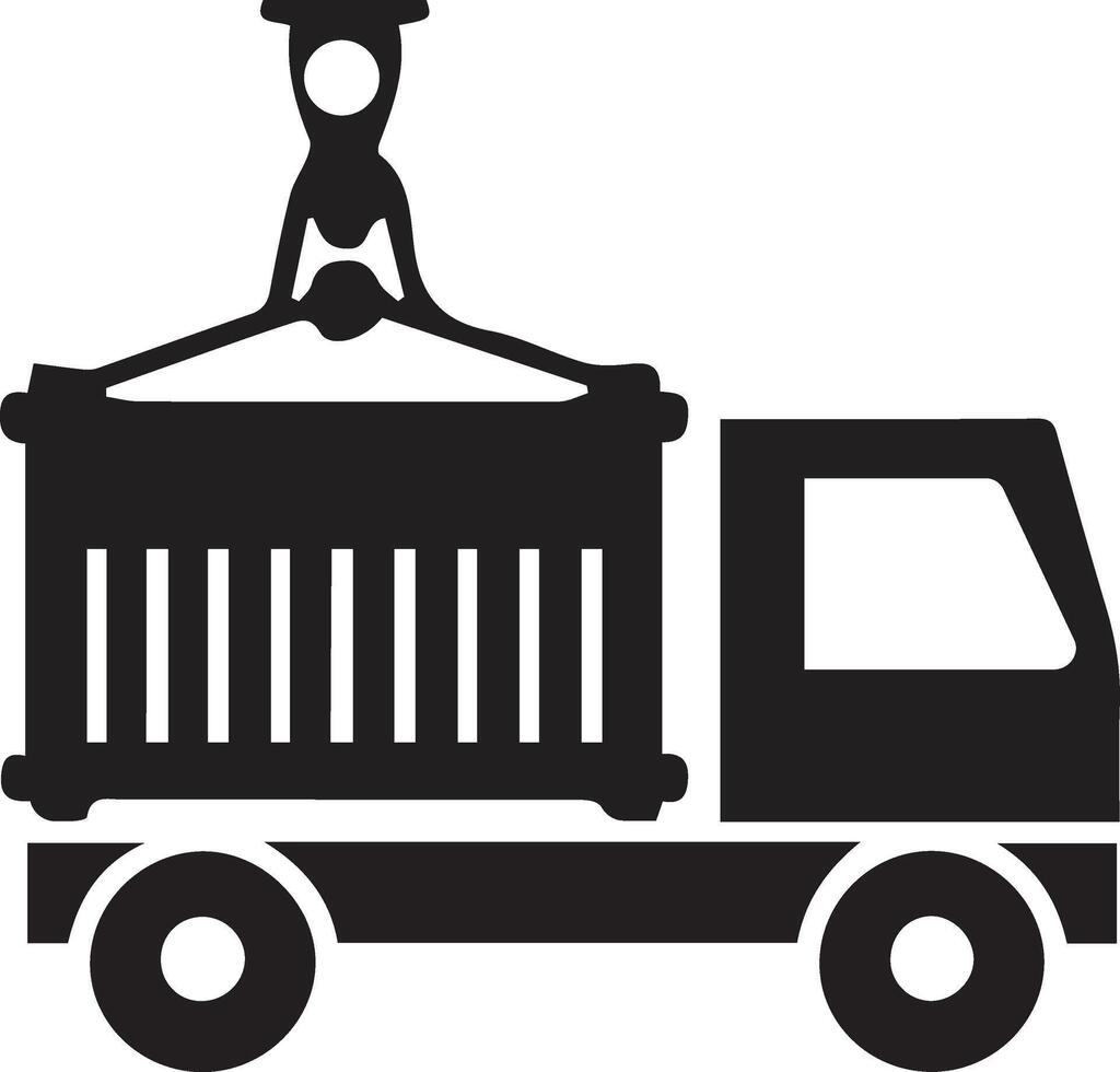 assortiment van heftruck, vrachtwagen, en magazijn pictogrammen vector