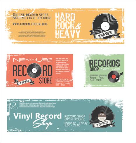 Record winkel retro vintage achtergrond vector