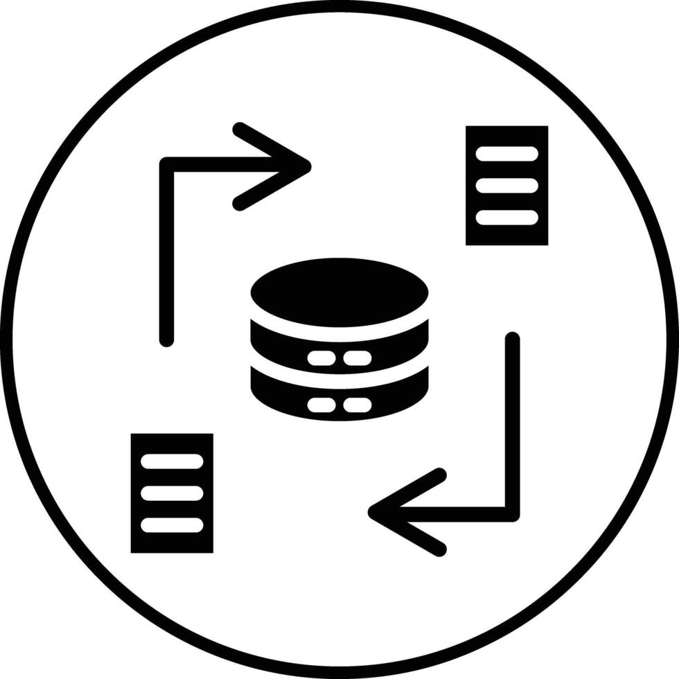 gegevens synchronisatie vector icoon