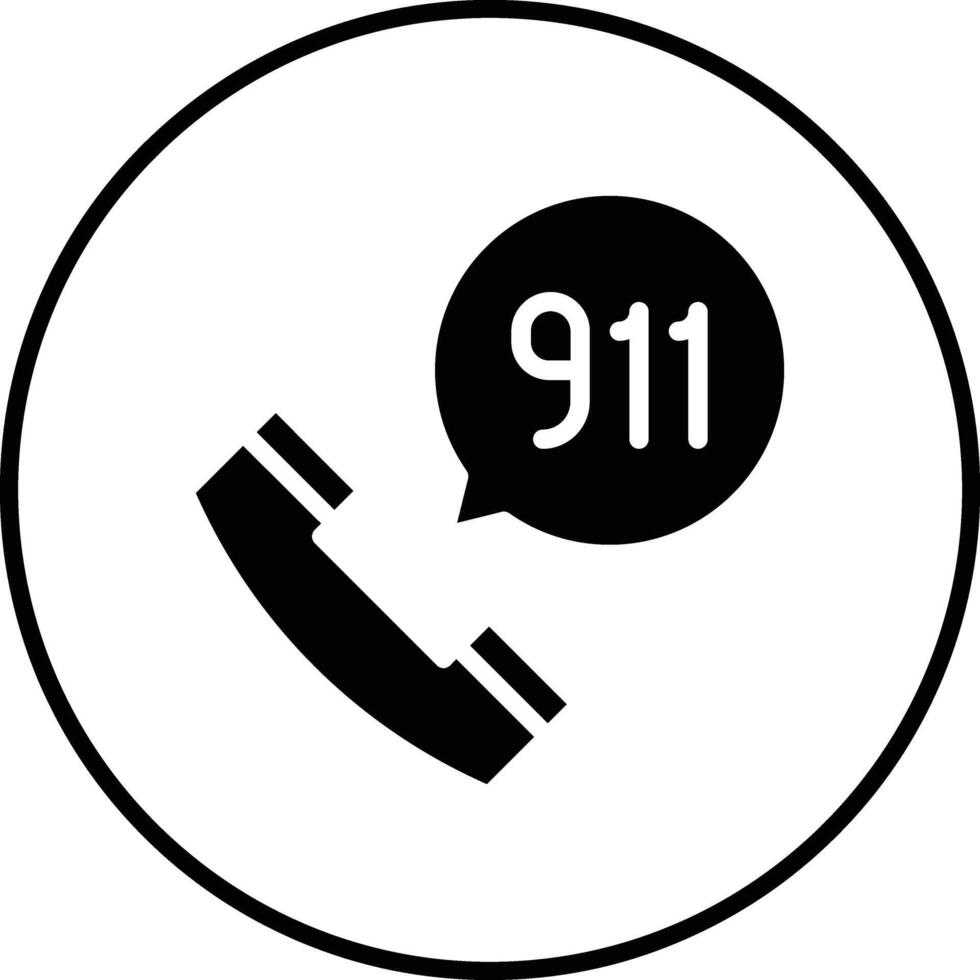 telefoontje 911 vector icoon
