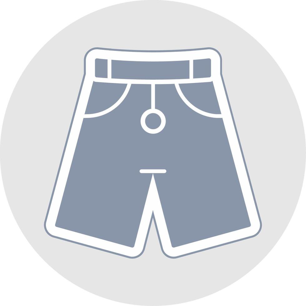 shorts glyph veelkleurig sticker icoon vector