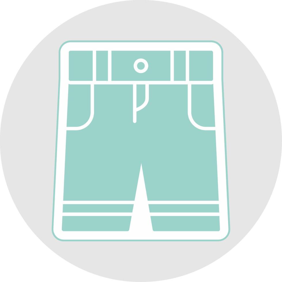 shorts glyph veelkleurig sticker icoon vector