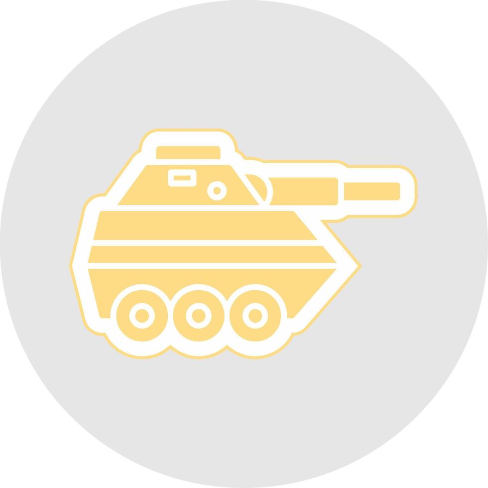 infanterie busje glyph veelkleurig sticker icoon vector