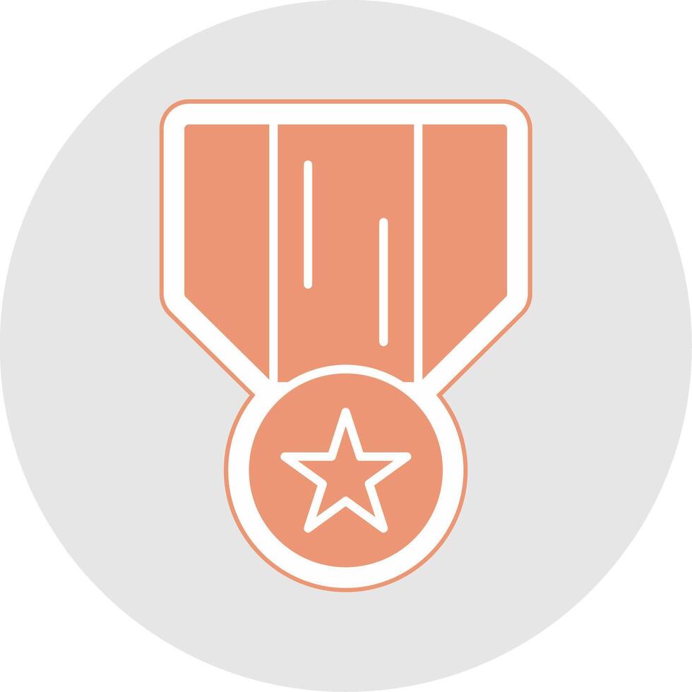 medaille van eer glyph veelkleurig sticker icoon vector
