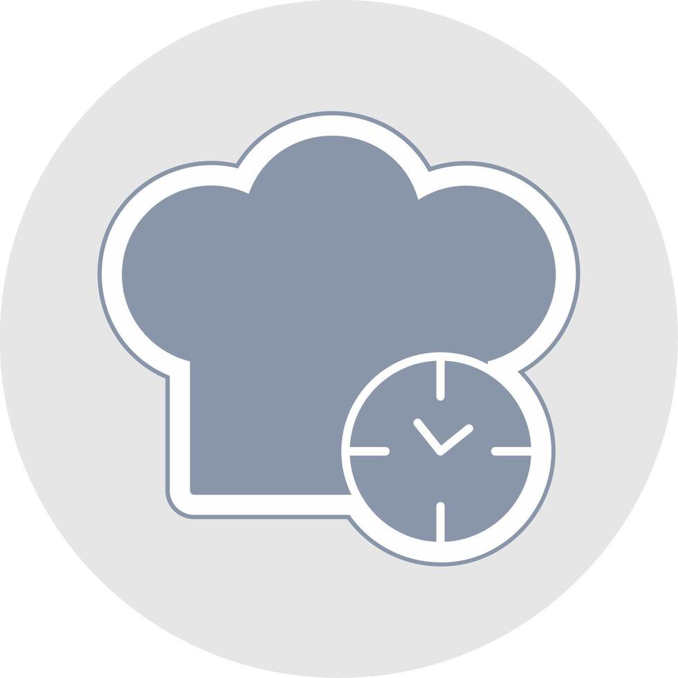 keuken timer glyph veelkleurig sticker icoon vector