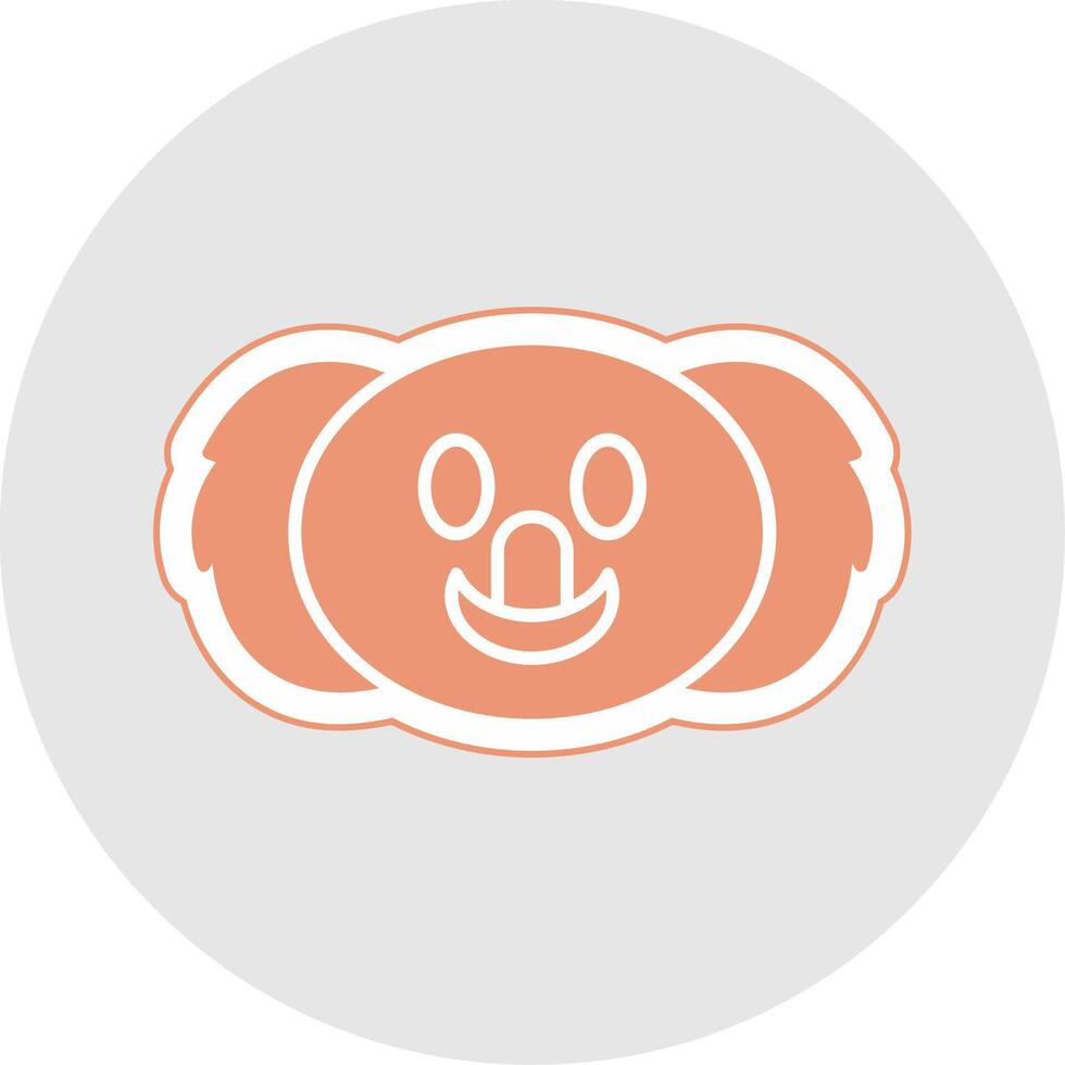 koala glyph veelkleurig sticker icoon vector
