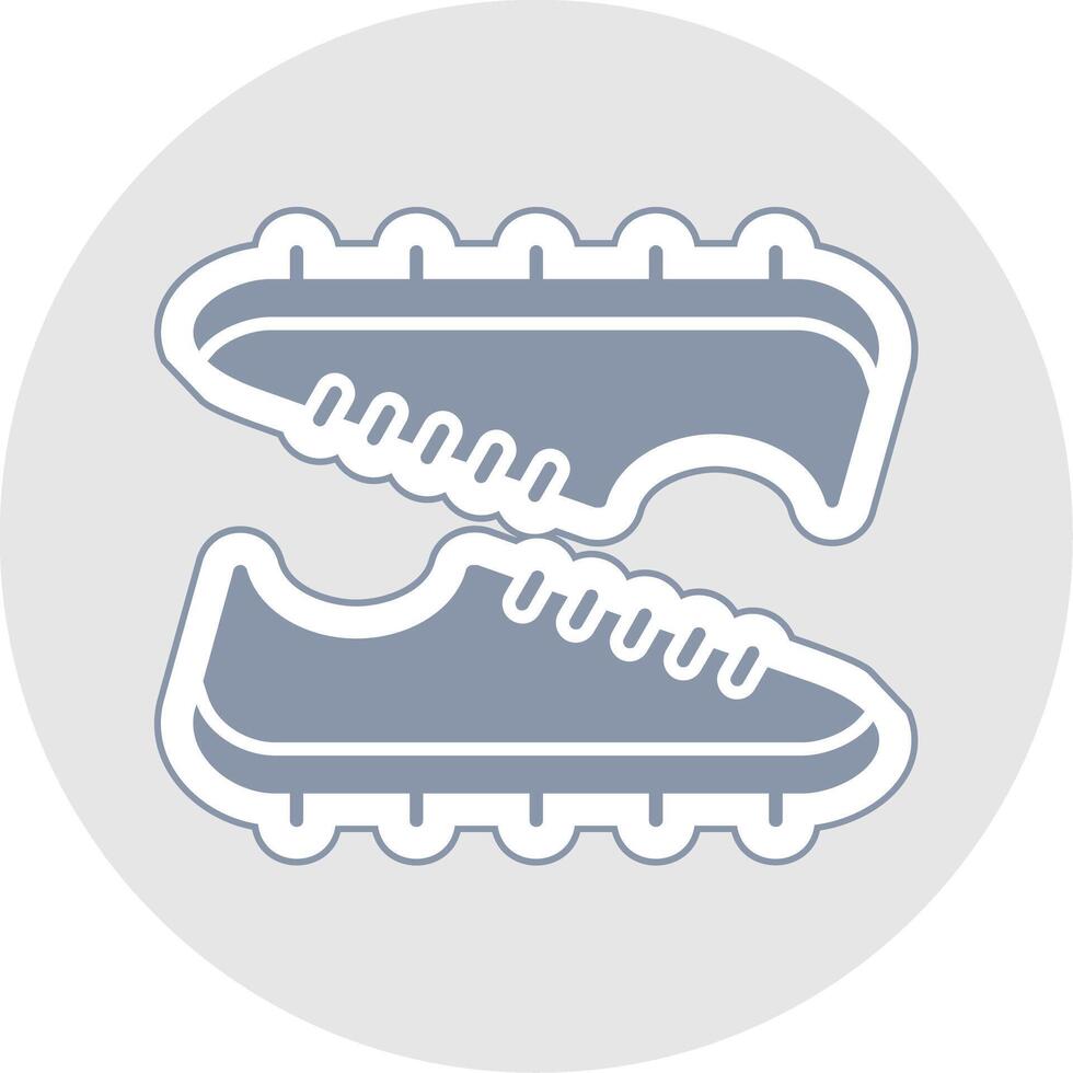 voetbal laarzen glyph veelkleurig sticker icoon vector