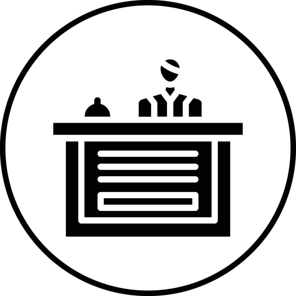 receptioniste vector icon