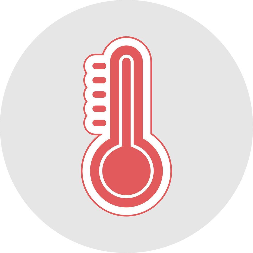 temperatuur glyph veelkleurig sticker icoon vector