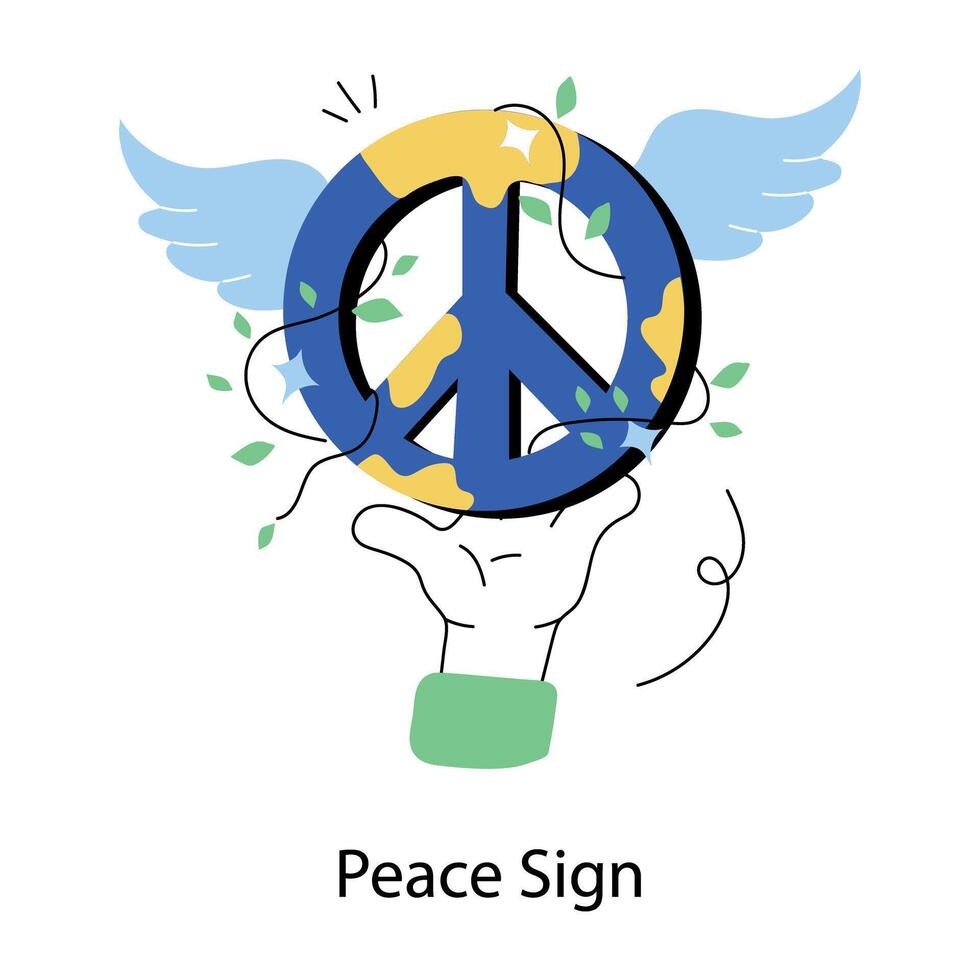 modieus vrede teken vector