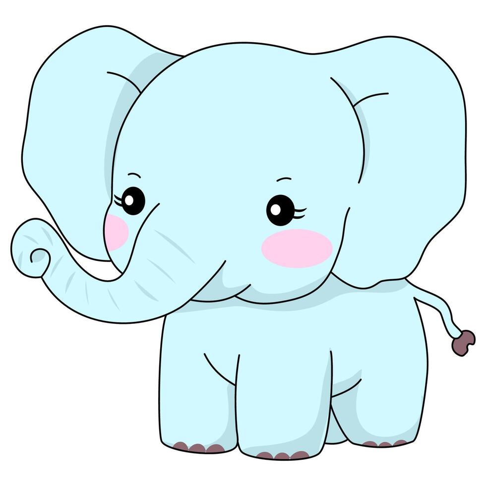 baby olifant schattig vector