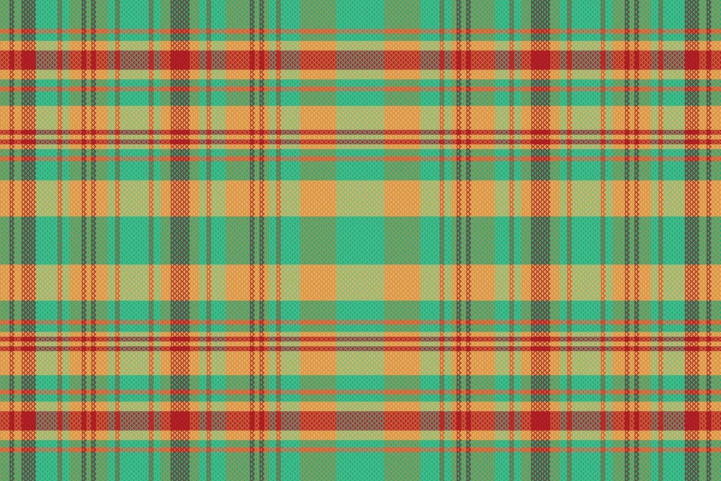 tartan geruit patroon met textuur en warme kleur. vector