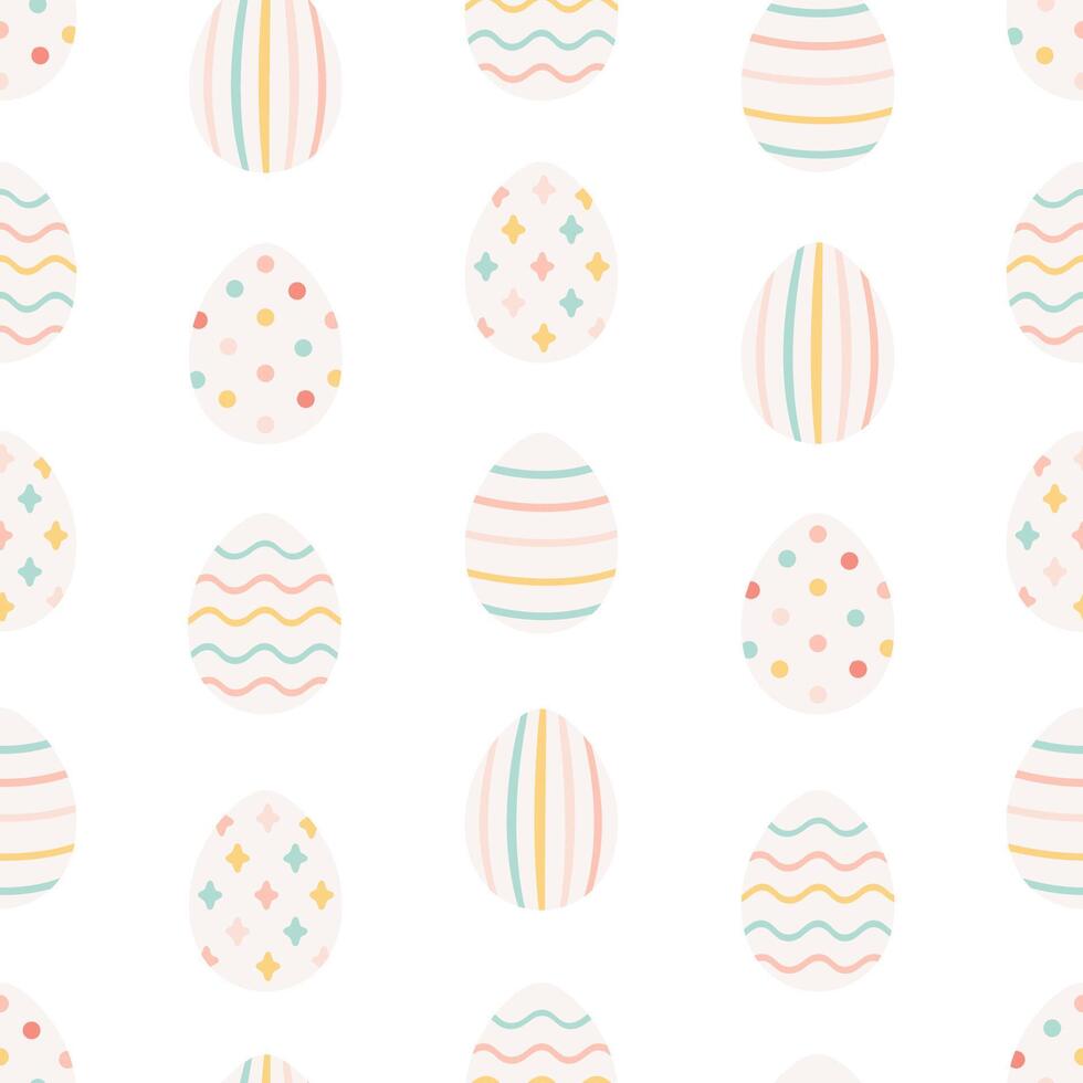 Pasen eieren naadloos patroon. geschilderd kleurrijk eieren. gelukkig Pasen. vector