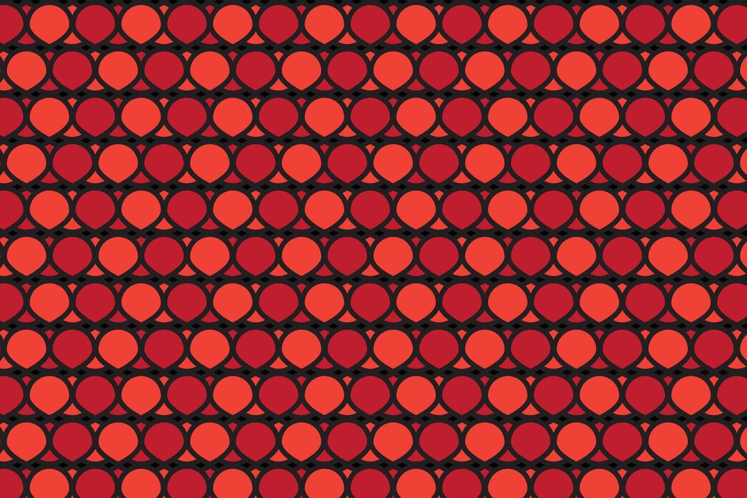 illustratie, patroon van rood laten vallen cirkel Aan zwart achtergrond. vector