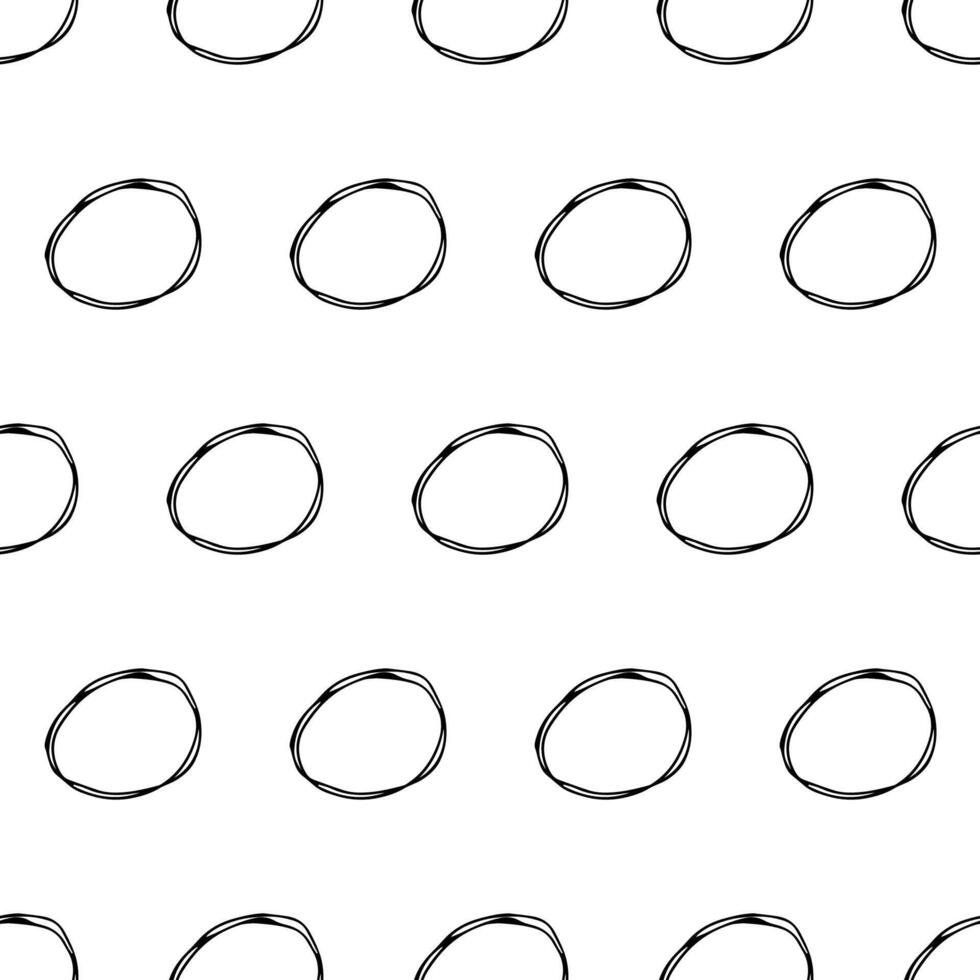 naadloos patroon met schetsen cirkels vorm vector