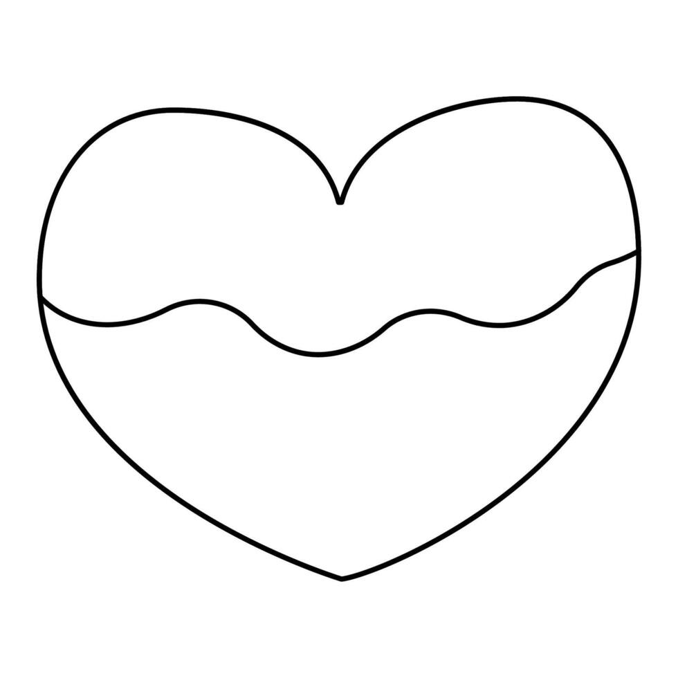 chocola valentijnsdag dag hart liefde icoon lijn vector